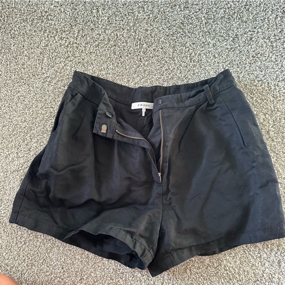Frame shorts black k high waist